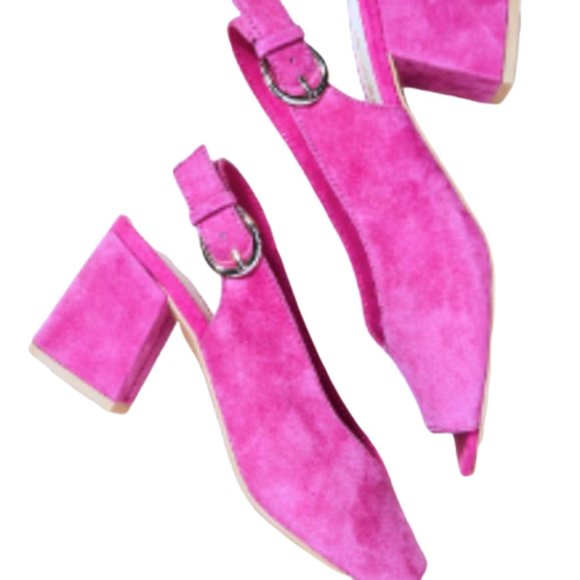 Seychelles Shoes - SEYCHELLES Playwright Heeled Slingbacks Suede 8.5